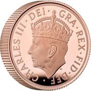 1 Sovereign - Charles III Coronation; Proof Piedfort obverse image