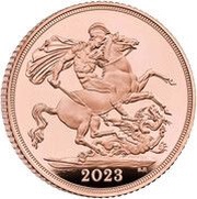 1 Sovereign - Charles III Coronation, United Kingdom, 2023 reverse image