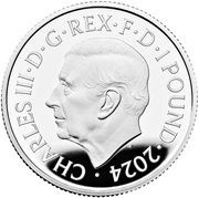 1 Pound - Charles III 1/2 oz Fine Silver obverse image