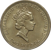 2 Pounds - Elizabeth II 3rd portrait; Commonwealth Games obverse image