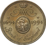 2 Pounds - Elizabeth II 3rd portrait; Bank of England, United Kingdom, 1994 reverse image