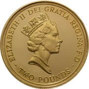 2 Pounds - Elizabeth II Bank of England; Gold Proof obverse image