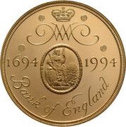 2 Pounds - Elizabeth II Bank of England; Gold Proof, United Kingdom, 1994 reverse image