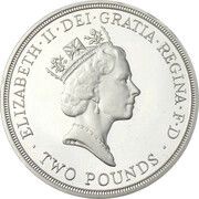 2 Pounds - Elizabeth II Bank of England; Silver Piedfort obverse image