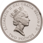 2 Pounds - Elizabeth II United Nations; Silver Piedfort obverse image