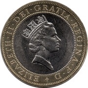 2 Pounds - Elizabeth II 3rd portrait; Technology obverse image