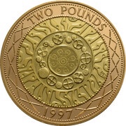 2 Pounds - Elizabeth II Technology; Gold Proof, United Kingdom, 1997 reverse image