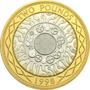 2 Pounds - Elizabeth II Technology; Silver Piedfort, United Kingdom, 1998 reverse image