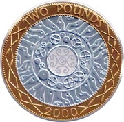 2 Pounds - Elizabeth II Technology; Silver Proof, United Kingdom, 1998-2015 reverse image