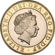 2 Pounds - Elizabeth II 4th portrait; Rugby World Cup obverse image