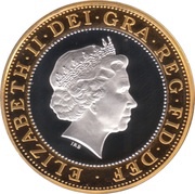 2 Pounds - Elizabeth II Rugby World Cup; Silver Piedfort obverse image