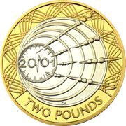 2 Pounds - Elizabeth II Marconi Telegraph; Silver Piedfort, United Kingdom, 2001 reverse image