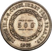500 Réis - Pedro II obverse image