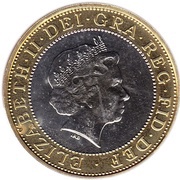 2 Pounds - Elizabeth II 4th portrait; Games in Northern Ireland obverse image