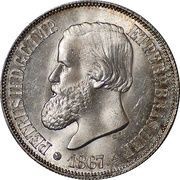500 Réis - Pedro II Bust issue obverse image