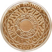2 Pounds - Elizabeth II Technology; Gold Proof, United Kingdom, 2002-2015 reverse image