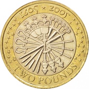 2 Pounds - Elizabeth II 4th portrait; Gunpowder Plot, United Kingdom, 2005 reverse image