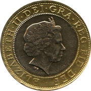 2 Pounds - Elizabeth II 4th portrait; St. Paul's Cathedral obverse image