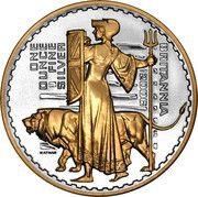 2 Pounds - Elizabeth II 4th portrait; 1 oz Fine Silver, United Kingdom, 2006 reverse image