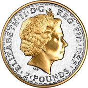 2 Pounds - Elizabeth II 4th portrait; 1 oz Fine Silver obverse image