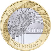 2 Pounds - Elizabeth II Paddington Station; Silver Proof, United Kingdom, 2006 reverse image