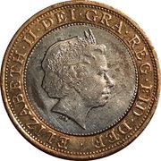 2 Pounds - Elizabeth II 4th portrait; Act of Union obverse image