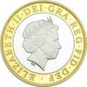 2 Pounds - Elizabeth II Act of Union; Silver Piedfort obverse image