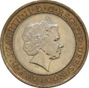 2 Pounds - Elizabeth II 4th portrait; Olympics Handover obverse image