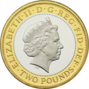 2 Pounds - Elizabeth II Olympics Handover; Silver Proof obverse image