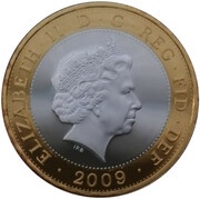 2 Pounds - Elizabeth II Robert Burns; Silver Proof obverse image