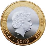 2 Pounds - Elizabeth II Robert Burns; Silver Piedfort obverse image