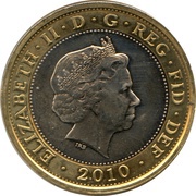 2 Pounds - Elizabeth II 4th portrait; Florence Nightingale obverse image
