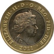 2 Pounds - Elizabeth II 4th portrait; Mary Rose obverse image
