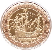 2 Pounds - Elizabeth II Mary Rose; Gold Proof, United Kingdom, 2011 reverse image