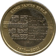 2 Pounds - Elizabeth II 4th portrait; King James Bible, United Kingdom, 2011 reverse image