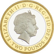 2 Pounds - Elizabeth II King James Bible; Silver Piedfort, United Kingdom, 2011 obverse image