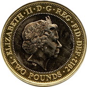 2 Pounds - Elizabeth II 4th portrait; Charles Dickens obverse image