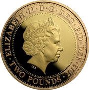 2 Pounds - Elizabeth II Charles Dickens; Gold Proof obverse image
