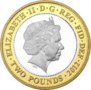 2 Pounds - Elizabeth II 4th portrait; Olympic Handover obverse image