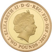 2 Pounds - Elizabeth II Olympic Handover; Gold Proof obverse image