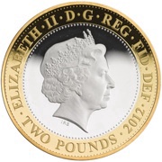 2 Pounds - Elizabeth II Olympic Handover; Silver Piedfort obverse image