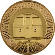 2 Pounds - Elizabeth II London Underground Train; Gold Proof, United Kingdom, 2013 reverse image