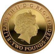 2 Pounds - Elizabeth II London Underground Logo; Gold Proof obverse image