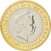 2 Pounds - Elizabeth II 4th portrait; Golden Guinea obverse image
