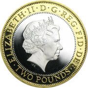 2 Pounds - Elizabeth II Golden Guinea; Silver Proof obverse image