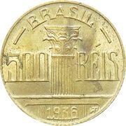 500 Réis Regente Feijó, thick planchet reverse image