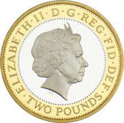 2 Pounds - Elizabeth II London Underground Logo; Silver Piedfort obverse image