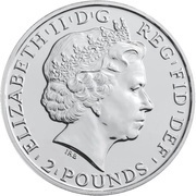 2 Pounds - Elizabeth II Year of the Horse; 1 oz Fine Silver obverse image