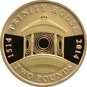 2 Pounds - Elizabeth II Trinity House; Gold Proof, United Kingdom, 2014 reverse image