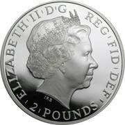 2 Pounds - Elizabeth II 4th portrait; 1 oz Fine Silver obverse image